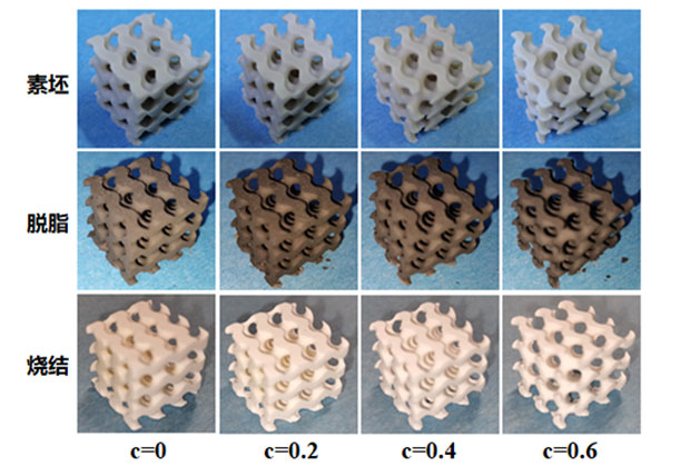 华科吴教授课题采用光固化陶瓷3D打印技术实现钠长石3D成型